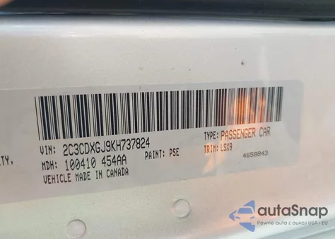 2019 Dodge Charger Scat Pack Rwd z USA, uszkodzony, nr VIN 2C3CDXGJ9KH737824